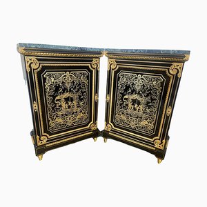 Boulle Marquetry Cabinets, Early 1800s, Set of 2