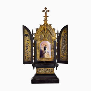 Italian Our Lady of the Assumption Triptych, 19th Century