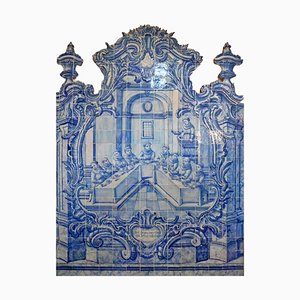 Antikes portugiesisches Azulejos Saint Antony Dekor, 1750