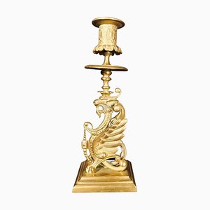 Napoleon III Bronze Candlestick, 19th Century