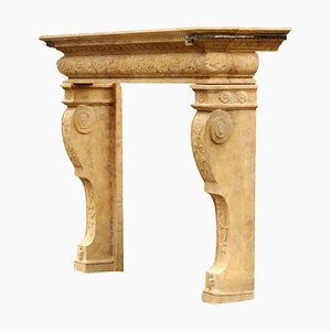 Tuscan Fireplace in Yellow Marble, Early 20th Century