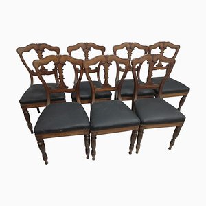 19th Century French Charles X Chairs, Set of 7