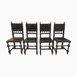 Louis XVIII Style Chairs, 19th Century, Set of 4