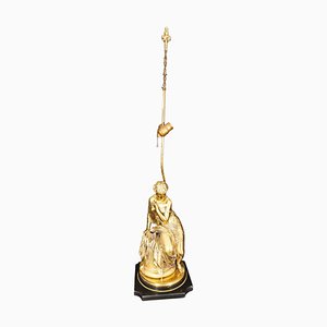 Table Gilde Bronze Lamp from Salmson, 19th Century