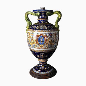Grand Vase de Gien, 19ème Siècle