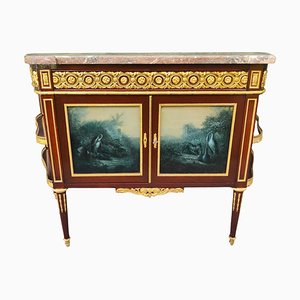 Louis XVI Style Mahogany Side Cabinet by Henry Dasson et Cie, France, 1889