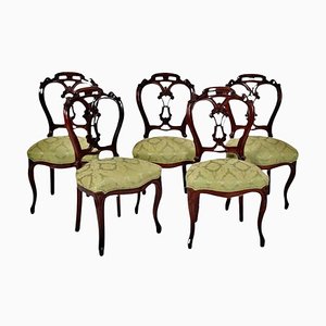 Portuguese Romantic Chairs, 19th Century, Set of 5