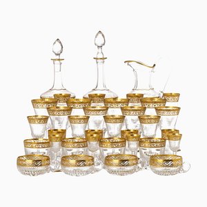Thistle Cups and Bottles from Saint Louis, Set of 96