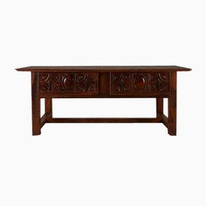 Antique Spanish Console Table in Oak, 18th Century