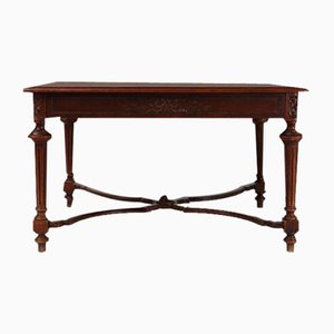 Mesa de comedor extensible neorrenacentista con una rica decoración, Francia, década de 1900