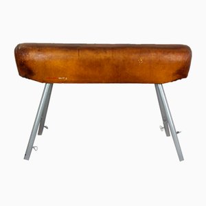 Vintage Turnpferd aus Leder, 1950er