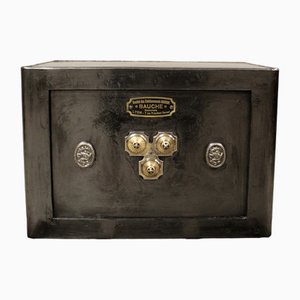 Antique French Safe Strongbox in Iron
