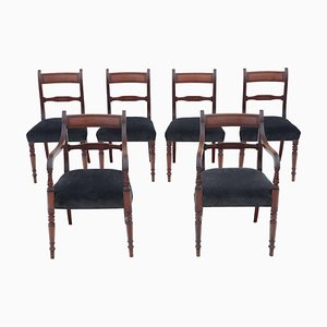 Antique Georgian Mahogany Dining Chairs, 1810, Set of 6
