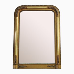 Large Antique Gilt Overmantle Wall Mirror, 1890s