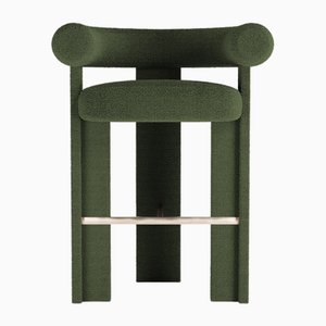 Cassette Bar Chair in Bouclé Green by Alter Ego