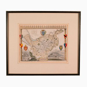 Antique Lithography Map of Cheshire, England