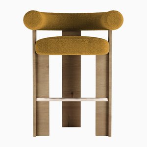 Collector Modern Cassette Bar Chair in Bouclé Mustard by Alter Ego