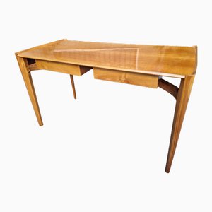 Double Walnut Desk with Drawer Under Top by Paolo Buffa, 1950s