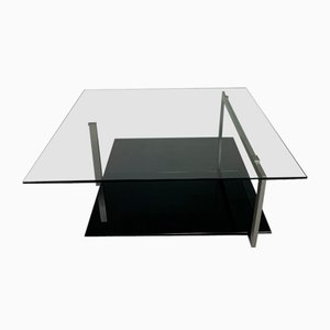 Mesa de centro de vidrio al estilo de Rolf Benz y Metaform, años 90