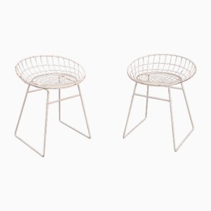 Wire Km05 Stools by Cees Braakman for Pastoe, 1958, Set of 2