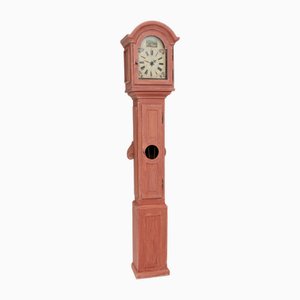 Brick-Red Grandfather Clock, 19th Century