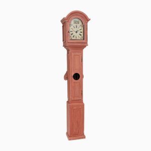 Horloge Grand-Père Rouge Brique, 19ème Siècle