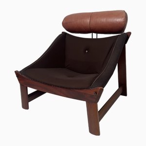 Poltrona Mid-Century moderna in teak attribuita a Ekornes, Norvegia, anni '70