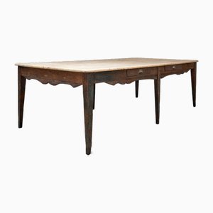 Grande Table de Ferme en Bois, Début du 20ème Siècle