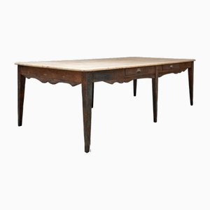Large Wooden Farm Table, Early 20th Century