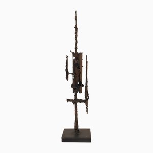 After Marcello Fantoni, Abstrakte Skulptur, 1950er, Kupfer