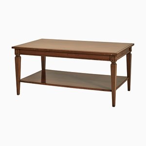 Mesa de madera con estante doble, años 70