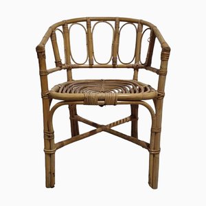 Spanischer Vintage Bambus Sessel