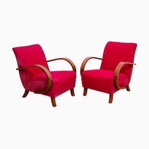 Set of Mid-Century Bentwood Armchairs by Jindřich Halabala for Up Závody, 1950s