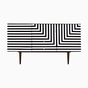 Credenza con motivo Op Art, Polonia, 1968