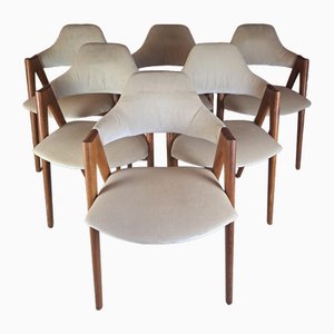 Chaises Compass par Kai Kristiansen pour Sva Mobler, Demark, 1960s, Set de 6