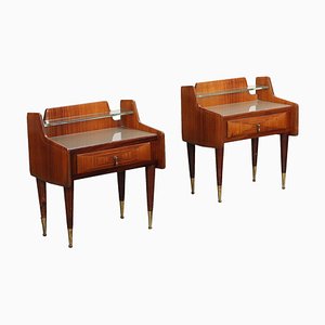Vintage Bedside Tables in Exotic Wood, Italy, 1960s