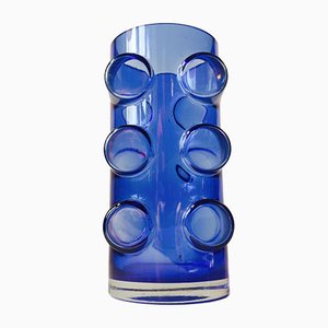 Modernist Pablo Blue Glass Vase by Erkkitapio Siiroinen for Riihimäen lasi, 1970s