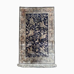 Tapis Vintage en Soie Fine, Chine, 1980s