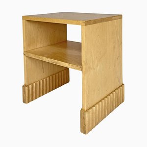 Mesa de centro estadounidense posmoderna rectangular de madera atribuida a AQQ, años 90