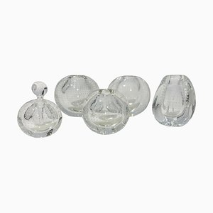 Mid-Century Dutch Glass Vases attributed to A.D. Copier for Leerdam, Set of 5