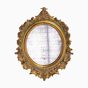 Espejo francés oval, década de 1800