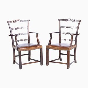 English Chippendale Armchairs, 1700s