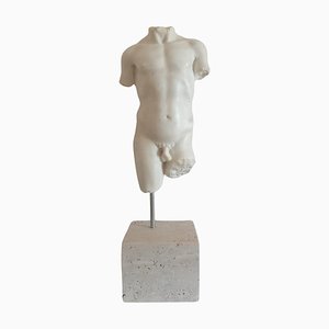 Italian Torso Carrara Marble Sculpture