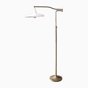 Mid-Century Reading Floor Lamp in Brass from Stilnovo, 1950s