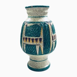 Mid-Century Art Ceramics Studio Etruscan Horses Vase 63/67 by Fratelli Fanciullacci, Italy, 1960s