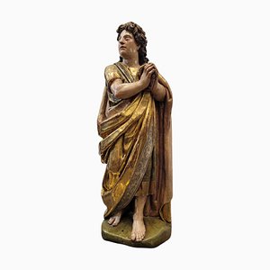 Castilian School Artist, Saint John the Evangelist, 1580, Wood Carving