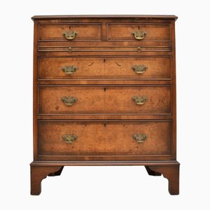 Antique Burr Walnut Bachelors Chest of Drawers, 1900