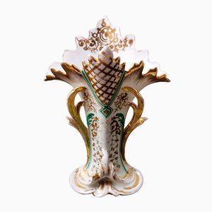 French Parisian Church Wedding Vase in Porcelain, 1870s