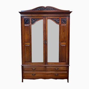 Armoire Anglaise en Acajou, Début du 20ème Siècle