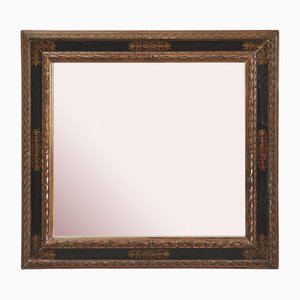 Antique Mirror with Painted Wooden Frame, 1900